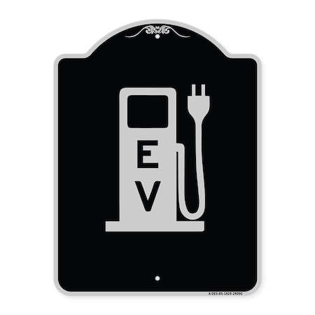 Signmission Ev Electric Vehicle Charging Station Heavy-Gauge Aluminum Sign, 24" x 18", BS-1824-24090 A-DES-BS-1824-24090